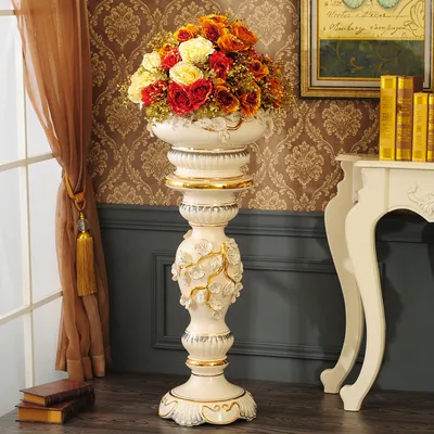Напольные вазы с искусственными цветами фото фото