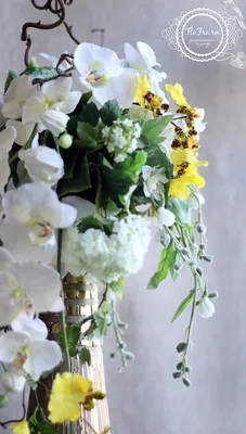 Декоративная композиция из искусственных цветов в напольной вазе. « Блог  Флориста, Кемерово, цветы, букеты, композиции, коллажи, уроки