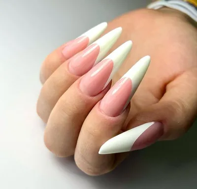 GF Nail Гелевые типсы для наращивания ногтей, форма стилет матовый