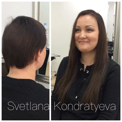 Наращивание волос на короткие волосы в Москве: цены, фото и отзывы | DEVA