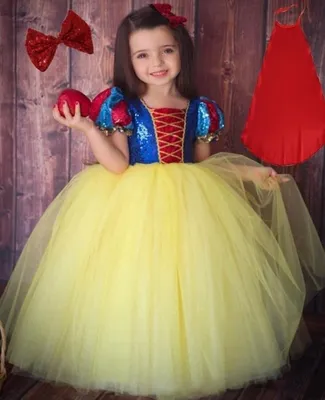 Роскошный костюм Белоснежки Disney, кружевное платье принцессы с блестками  для девочек, детский наряд на день рождения, детская одежда для косплея,  Сказочная одежда | AliExpress