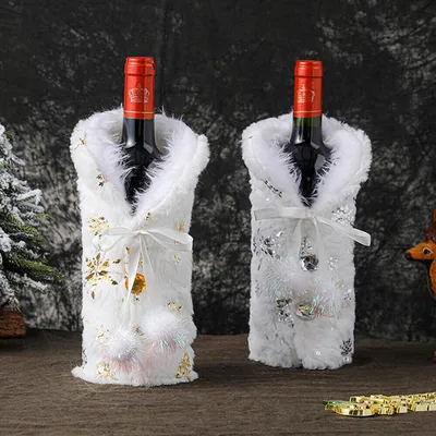 2 шт. рождественские украшения, набор бутылок вина, наряд для ресторана,  сумка для шампанского, красного вина, макет сцены, винный набор со  снежинками – лучшие товары в онлайн-магазине Джум Гик
