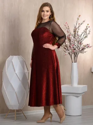 Нарядные платья Красное вечернее больших размеров Pretty Woman 59494149  купить в интернет-магазине Wildberries