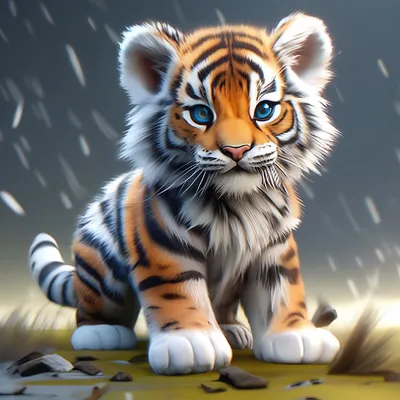 Нарисованный тигр фото фото