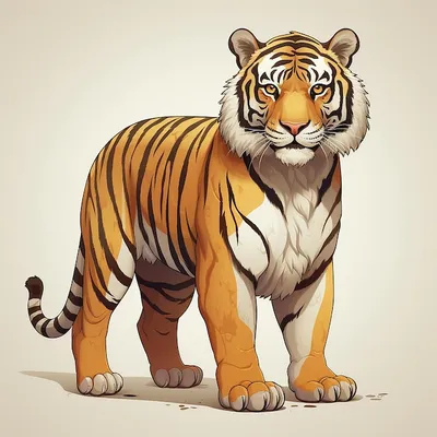 Тигр нарисованный акварелью» — создано в Шедевруме