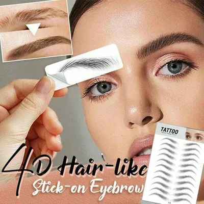 Накладные брови наклейки-татуировки Aliexpress O.TWO.O 4D Hair Like  Eyebrows Makeup Waterproof Eyebrow Tattoo Sticker Long Lasting Natural Fake  Eyebrow Lamination Cosmetics - «Накладные брови с Aliexpress. Вы такое  видели? Зачем красить и