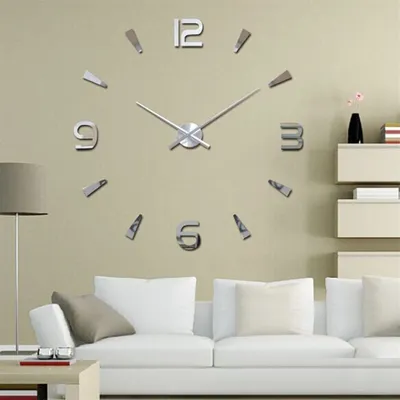 3d металлические часы, современные бесшумные настенные часы своими руками,  украшение для дома, 50 см - купить по низкой цене в интернет-магазине OZON  (1164180880)