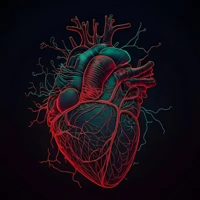 Человеческое сердце как настоящее из…» — создано в Шедевруме