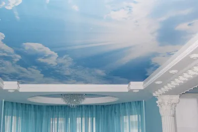 Натяжной потолок небо с облаками фото, цены от 599 р. кв.м - Атлас