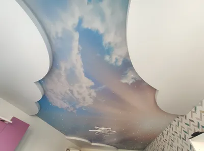 Нереально красивый натяжной потолок - небо - YouTube