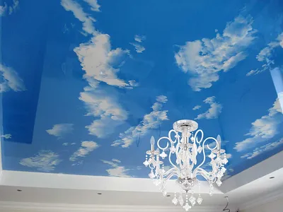 Натяжные потолки \"Небо с облаками\" в Сургуте - цена, фото