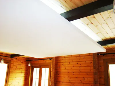 Натяжной потолок в деревянном доме | статьи компании ТехноС