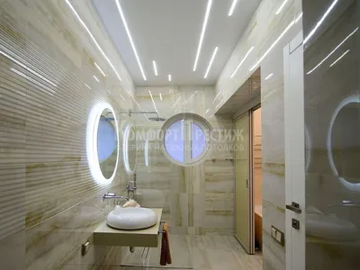 Натяжной потолок в ванной комнате в Набережных-Челнах — Цены с установкой  за 1м2