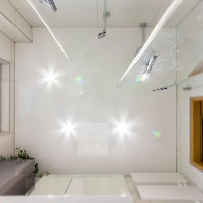 Натяжной потолок в ванной фото цены | Потолок Мастер