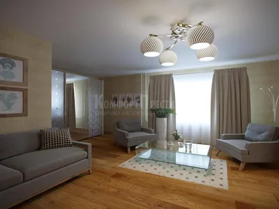 Акустический натяжной потолок из ткани в гостиной от 248 руб. за м2 в Перми