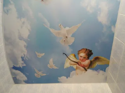 Натяжные потолки с фотопечатью в Нижнем Новгороде: рисунки ангелов, неба,  природы - цена за 1 м2