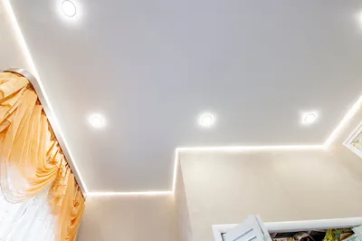 Матовый натяжной потолок с подсветкой в Москве: цены, фото, каталог |  Заказать установку натяжного потолка под ключ