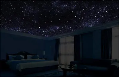 Звездное небо натяжные потолки фото | Потолок №1