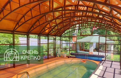 Навес для бассейна раздвижной панорамный, цена в Краснодаре от компании  КУБАНЬСТРОЙ