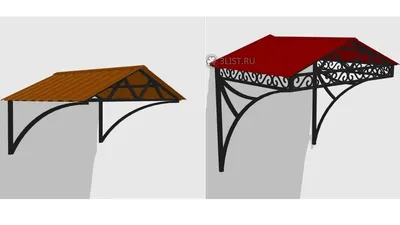 Козырек над крыльцом: виды и примеры работ