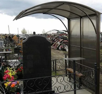 Навесы над могилой на кладбищах Москвы и МО, фото | Postament.ru | Дзен