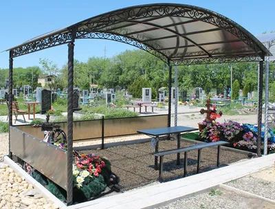 Навесы над могилой на кладбище в Москве и МО, цена, фото