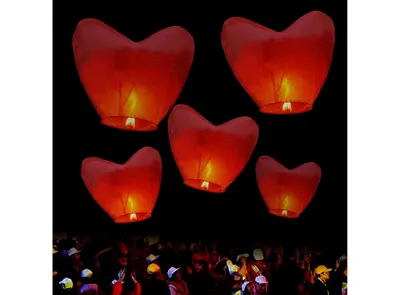 Товары для праздника :: Небесные фонарики :: Небесный фонарик в форме сердца