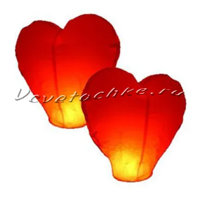 Небесный фонарик сердце купить не дорого в интернет-магазине  Perfectparty.ru с доставкой