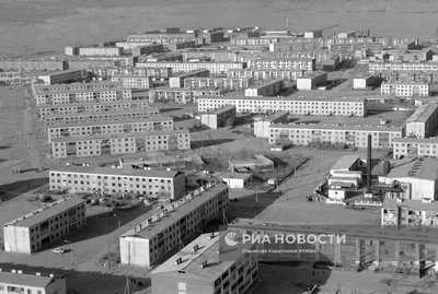 Nebit Dag city the Turkmen oil capital Stock Photo - Alamy