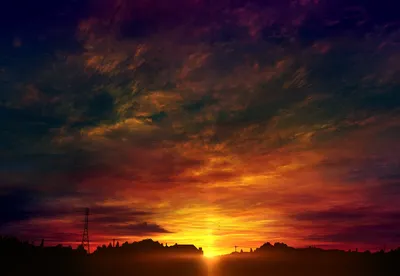 Обои Небо на закате, картинки - Обои для рабочего стола Небо на закате фото  из альбома: (природа)