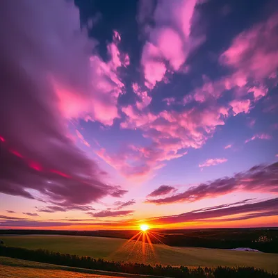 Живописный Вид Зеленого Поля Облачным Небом Закате Монтане Сша стоковое  фото ©wirestock_creators 654550126