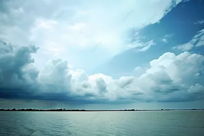 Красивое Небо Над Морем С Перистыми Облаками Линия Горизонта — стоковые  фотографии и другие картинки Небо - iStock