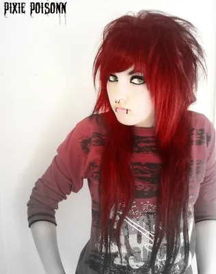 red :D | Emo scene hair, Short scene hair, Red scene hair