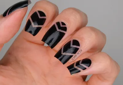 Black Minimal Negative Space French Nails Salon Quality Hand Painted Press  on Nails - Etsy