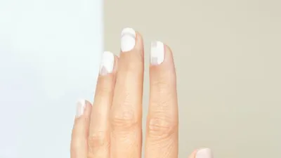 Manicure Monday - \"Negative Space\" Squiggly Line French Mani | See the  World in PINK