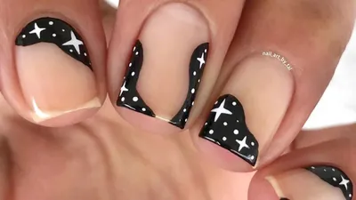 Negative space nails | Black nail designs, Nail designs summer, Nails