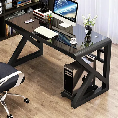 Современные Столы из закаленного стекла для офисной мебели, компьютерные  столы, Необычные искусственные Роскошные высококлассные домашние игровые  столы | AliExpress