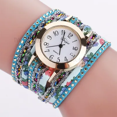 Покупайте Fancy Forist Watch Circle Женские Часы - Голубое Небо в Китае |  TVC-Mall.com