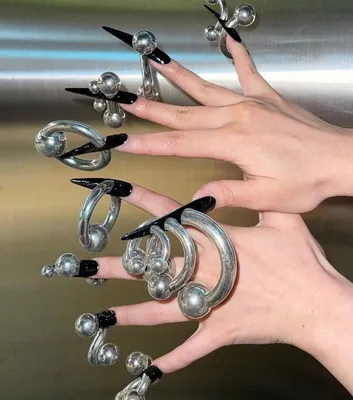 Носимые маникюрные французские накладные ногти прикольные Длинные накладные  ногти с полным покрытием заостренная головка накладные ногти для женщин |  AliExpress