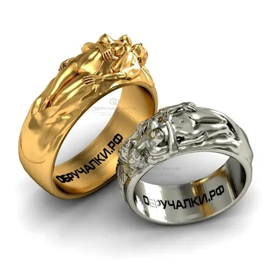 Необычные обручальные кольца из белого и желтого золота | Необычные  обручальные кольца, Обручальные кольца, Кольцевые конструкции