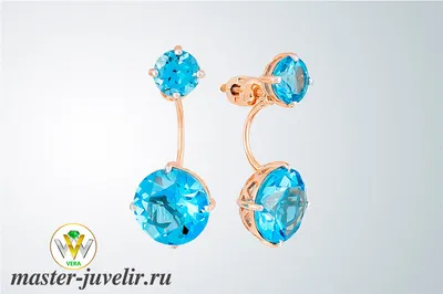 Необычные золотые серьги с бриллиантами 0.98ct из золота под заказ. 230318/9