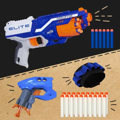 Бластер Нерф Элит Дизраптор Nerf Elit Disruptor + Патронташ + Мини пистолет  + Светящиеся патроны 20 штук ( детский автомат, пулемет, револьвер, игровой  набор) Дисраптор - купить с доставкой по выгодным ценам в интернет-магазине  OZON (724072436)