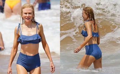 Впечатляет: 52-летняя Николь Кидман показала подтянутую фигуру на пляже