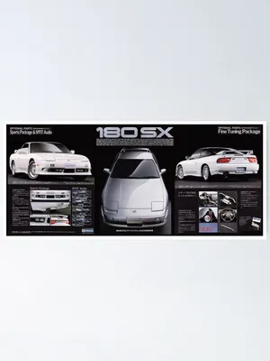 JAPAN NISSAN 180SX TYPE-X CATALOG BROCHURE POSTER LARGE VERSION\" Poster for  Sale by zackouki | Redbubble