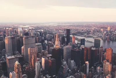 Вид на Нью-Йорк с высоты птичьего полета Стоковое Изображение - изображение  насчитывающей ново, ландшафт: 161551749