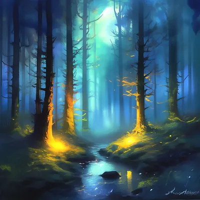 Ночь в лесу | Лес, Ночь, В лес
