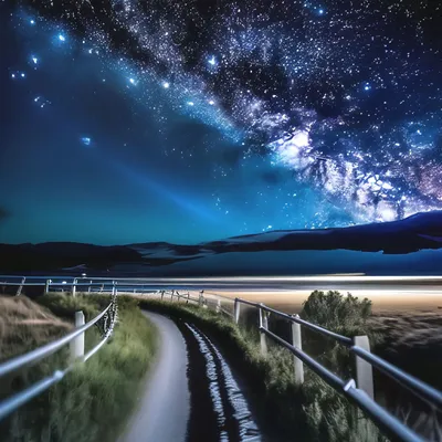 Ночное небо, четкое изображение, …» — создано в Шедевруме