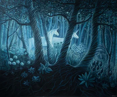 Ночной лес (1920x1080) - Обои - Природа