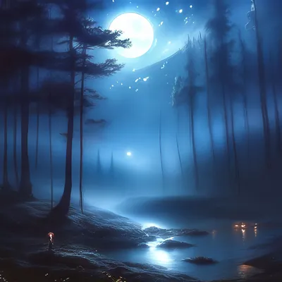 Ночной лес панорама - 67 фото