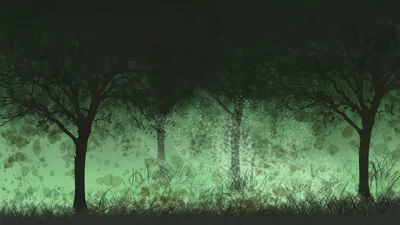 Волшебный ночной лес, под луной и …» — создано в Шедевруме